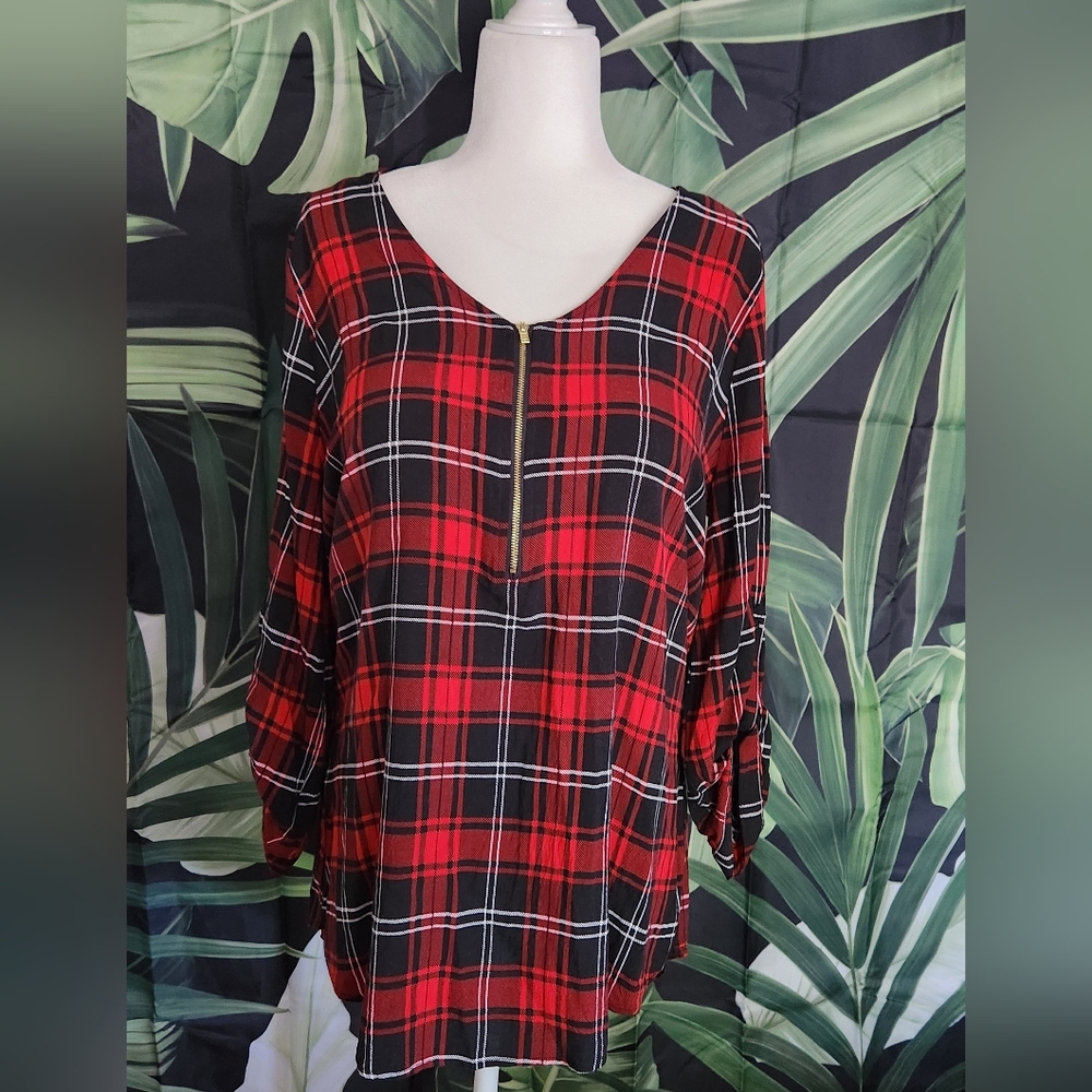 Tamera Zipper front blouse